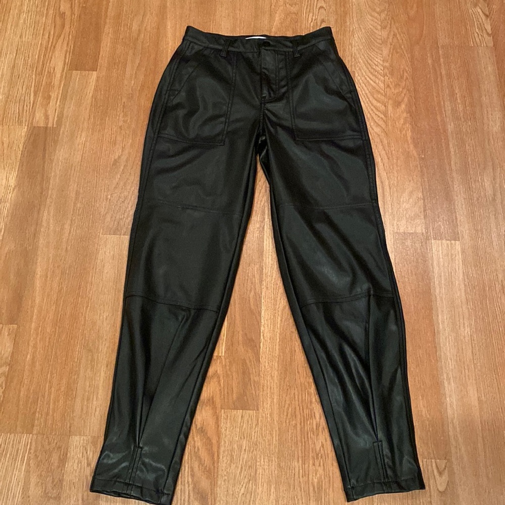 Faux leather pants